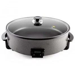 Orbegozo Olla Paellero PZ 8100 1500W F40cm Fondo 9cm Termostato Regulable Tapa Cristal Válvula Seguridad
